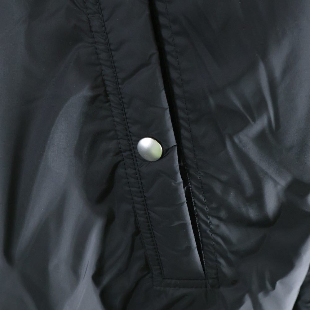 Rick Owens DRKSHDW(リックオウエンス ダークシャドウ) 21AW WOVEN PADDED SNAPFRONT JACKET 中綿 スナップコーチジャケット ブルゾン ブラック DU02A3782-ND