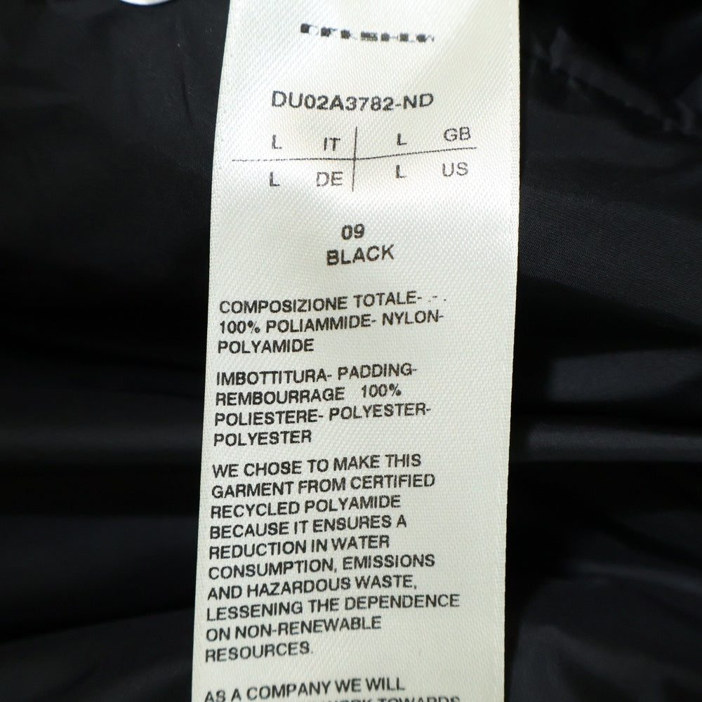 Rick Owens DRKSHDW(リックオウエンス ダークシャドウ) 21AW WOVEN PADDED SNAPFRONT JACKET 中綿 スナップコーチジャケット ブルゾン ブラック DU02A3782-ND