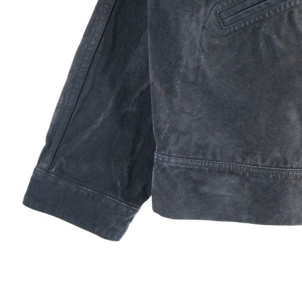 J.W.ANDERSON(ジェー ダブリュー アンダーソン) LOGO PATCH WASHED JACKET バックロゴパッチ ウォッシュ加工 ジップアップデニムジャケット ブラック JK0224PG1198999