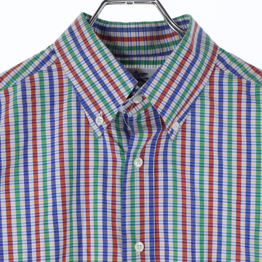 ETRO(エトロ) 7B 胸ポケット チェック柄 長袖シャツ マルチ