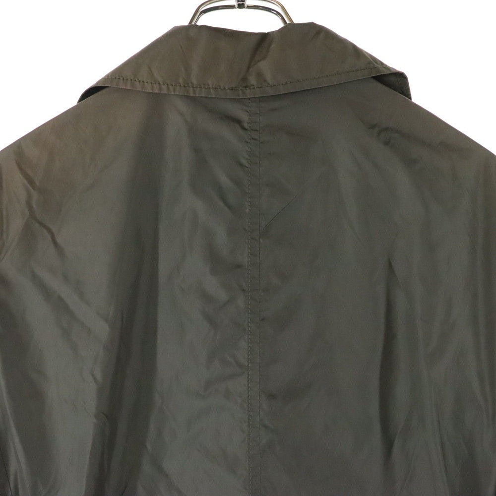 Aquascutum(アクアスキュータム) ブランドロゴデザインボタン ダブルフラップポケット ダブルブレスト ナイロンコート レディース カーキ