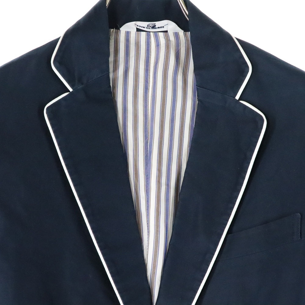 EDIFICE(エディフィス) 2B ダブルフラップポケット 胸ポケット テーラードジャケット ネイビー