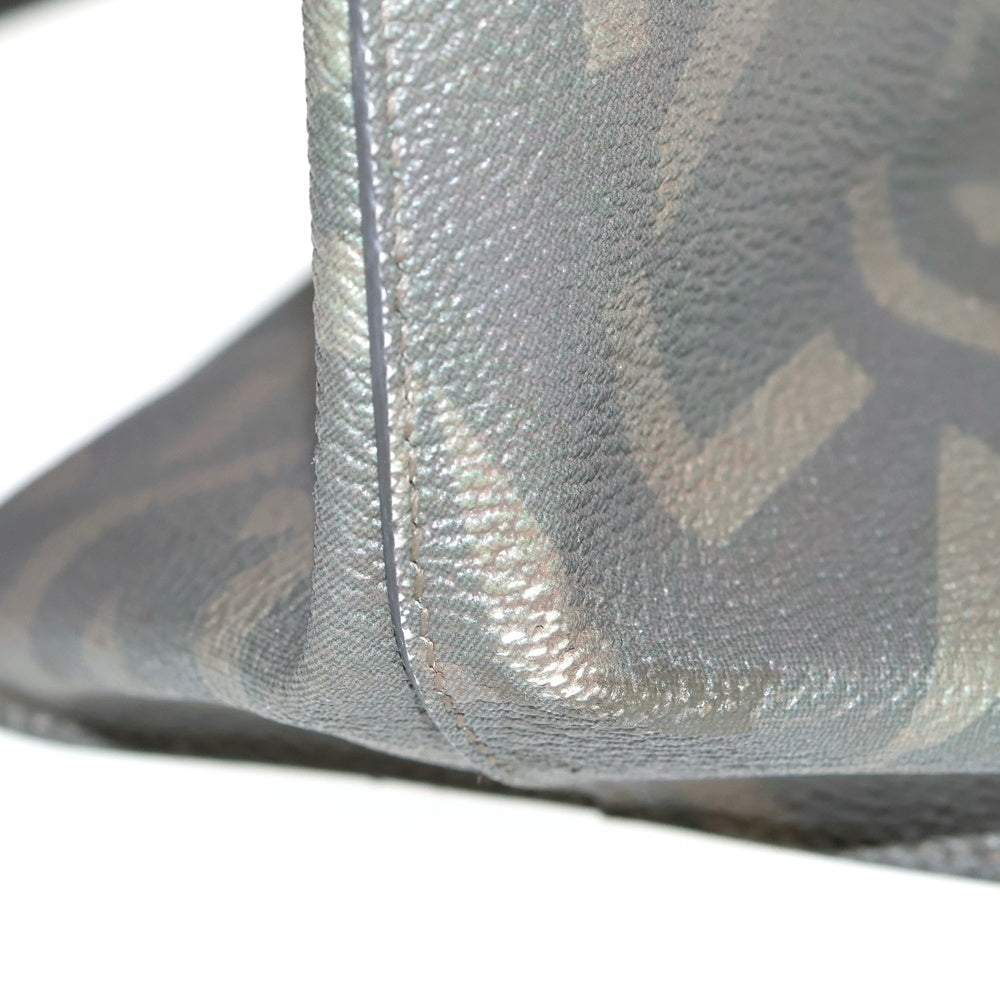 JIL SANDER NAVY(ジルサンダーネイビー) 総柄 ブランド刻印アクセサリー付き ハンドバッグ ブラウン