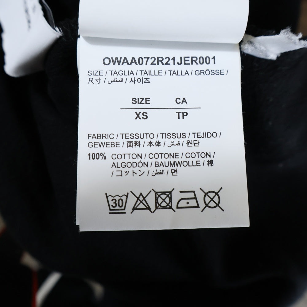 OFF-WHITE(オフホワイト) フロントロゴデザインプリント モックネック カットソー 半袖Tシャツ レディース ブラック OWAA072R21JER001