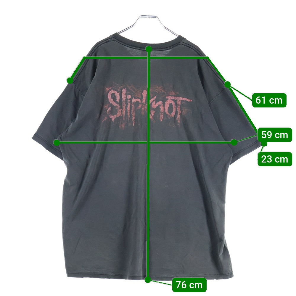 VINTAGE(ヴィンテージ) 00S VINTAGE SLIPKNOT 2001 TOUR T-SHIRT ヴィンテージ スリップノット ツアー クルーネック半袖Tシャツ カットソー ブラック