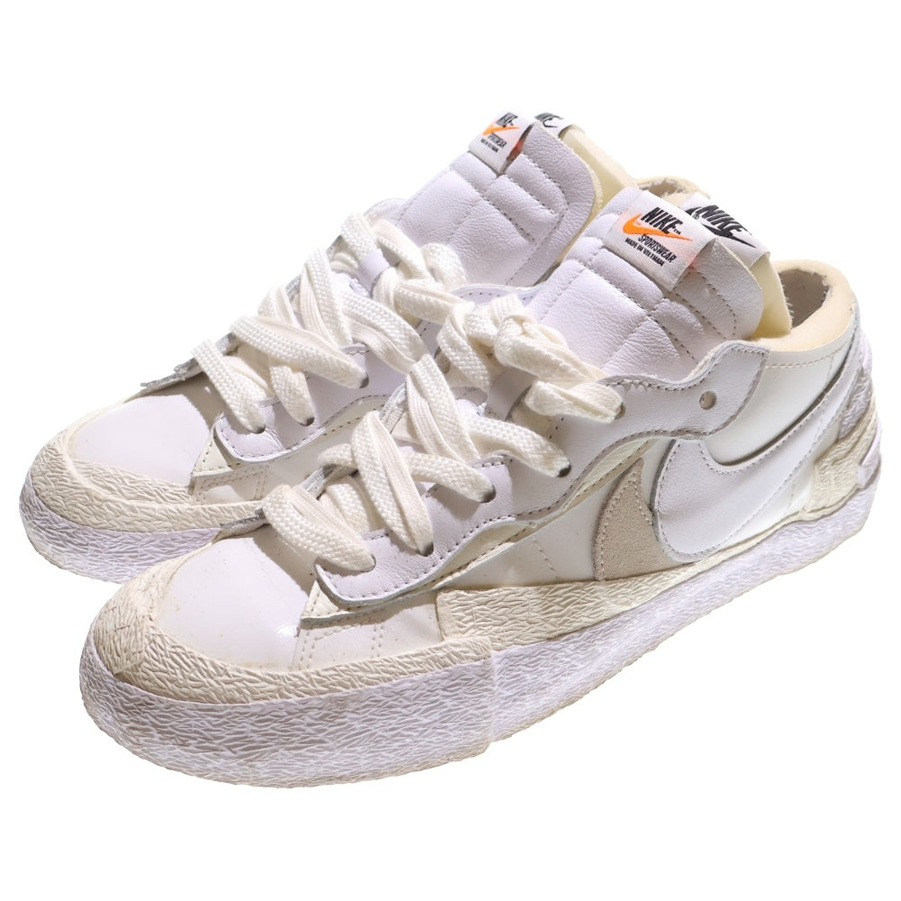 NIKE(ナイキ) ×sacai BLAZER LOW WHITE PATENT LEATHER サカイ ブレーザー ホワイト パテント レザー ローカットスニーカー ホワイト US10/28cm DM6443-100