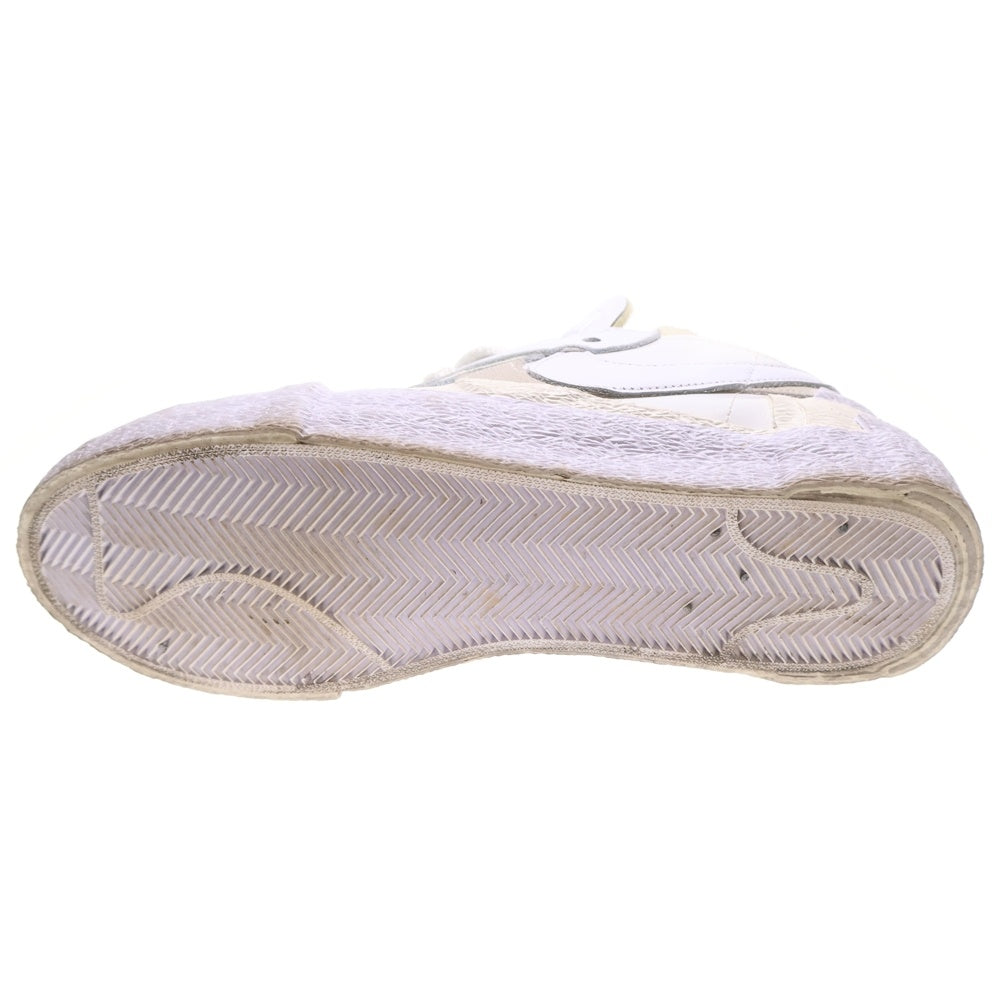 NIKE(ナイキ) ×sacai BLAZER LOW WHITE PATENT LEATHER サカイ ブレーザー ホワイト パテント レザー ローカットスニーカー ホワイト US10/28cm DM6443-100