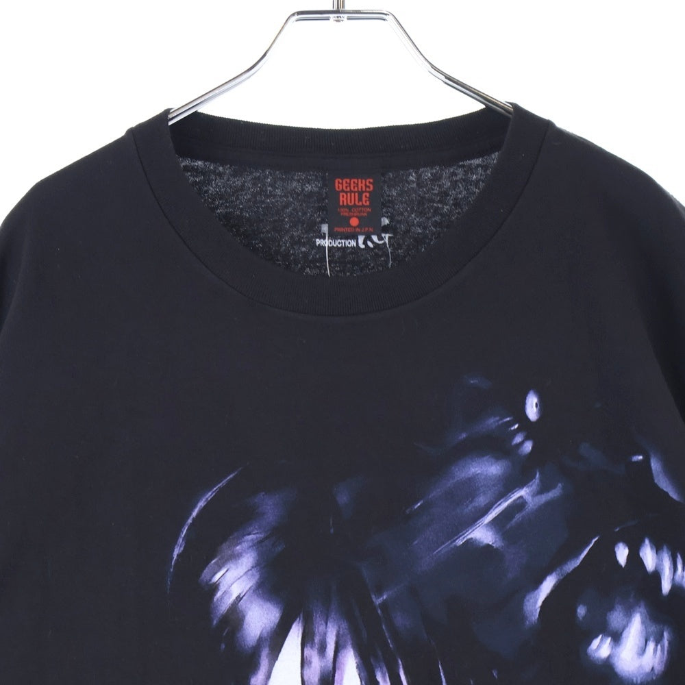 GEEKSRULE(ギークスルール) ×BLOOD THE LAST VAMPIRE ブラッド ザ ラスト ヴァンパイア クルーネック半袖プリントTシャツ カットソー ブラック