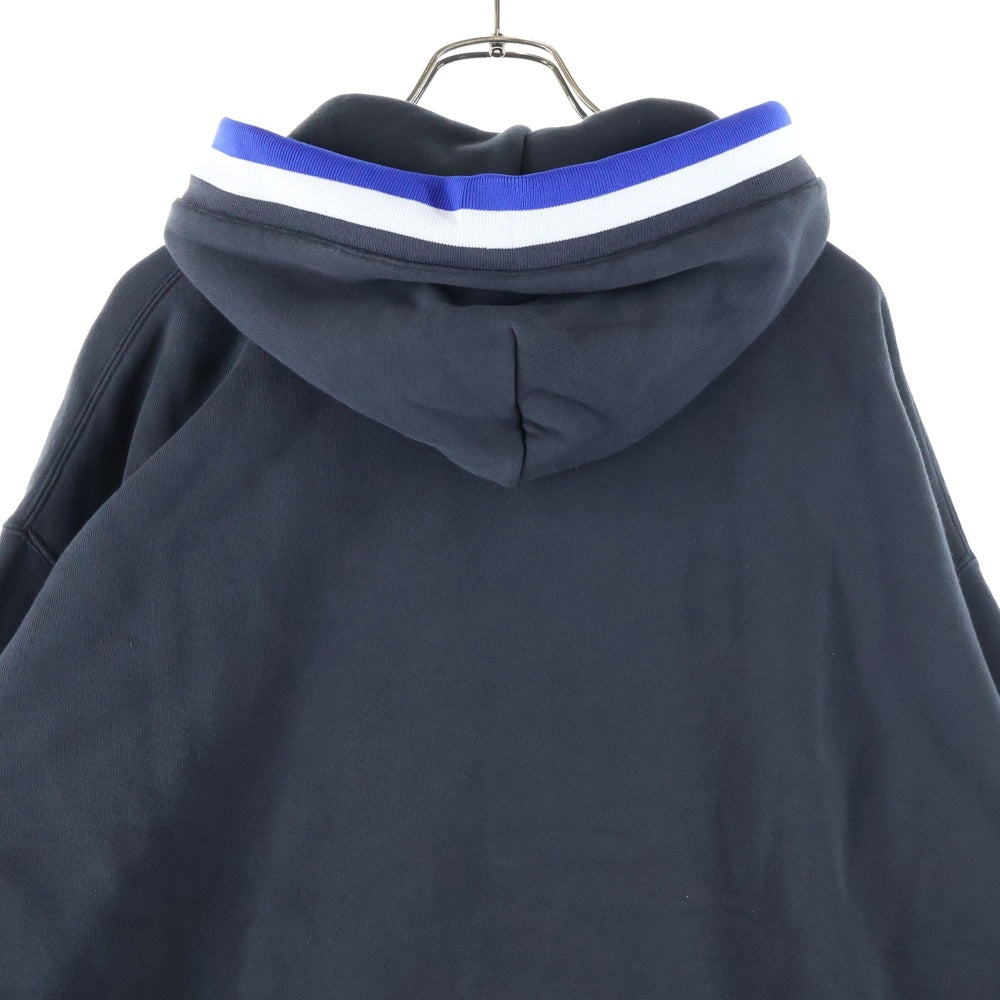 OFF-WHITE(オフホワイト) 24SS LV RACING SKATE HOODIE レーシングスケート アームワッペン加工 プルオーバースウェットパーカー フーディー ダークグレー OMBB085G24FLE00X