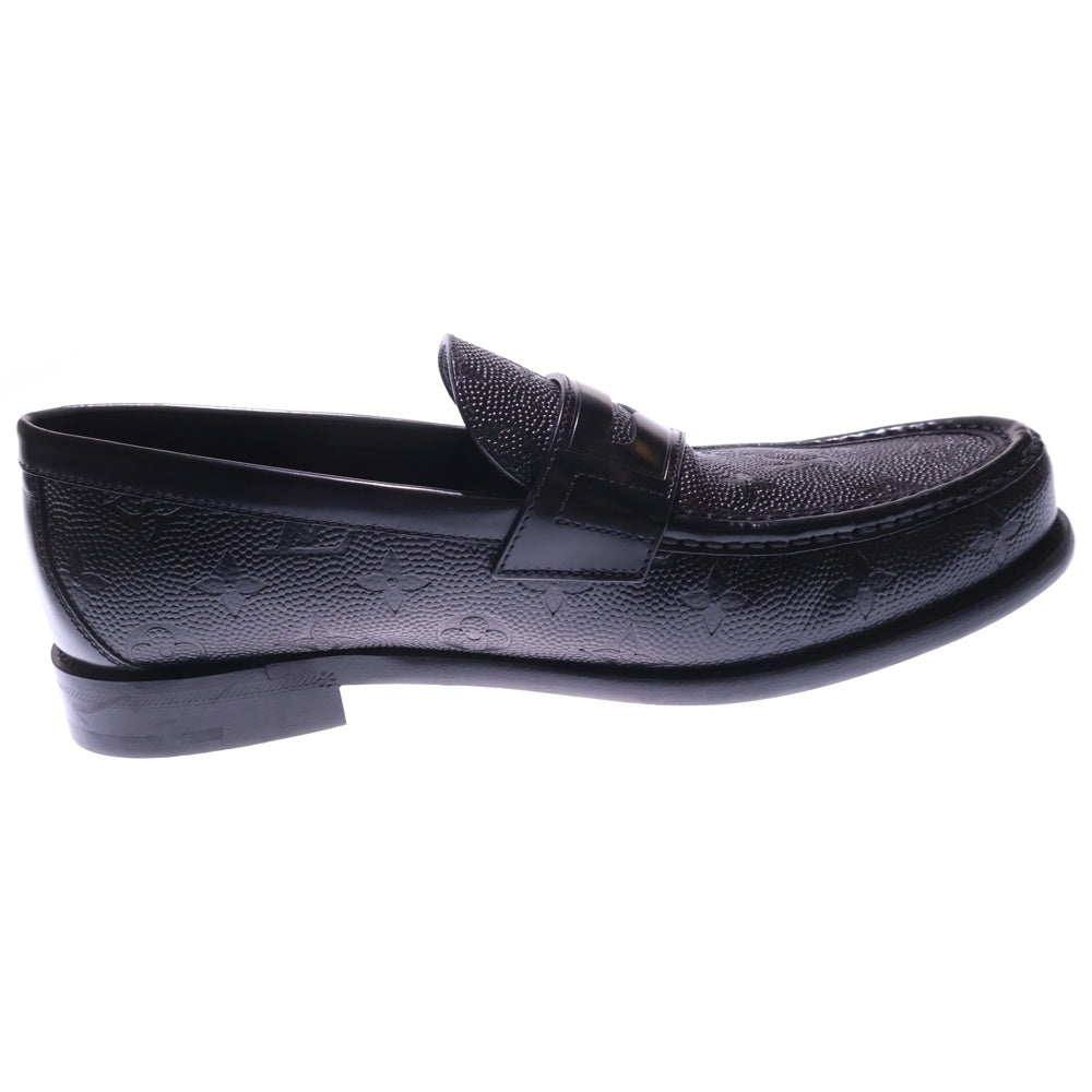 LOUIS VUITTON(ルイヴィトン) ×NBA エヌビーエー LVローファーライン モノグラムコインローファー レザーシューズ ブラック FA0241