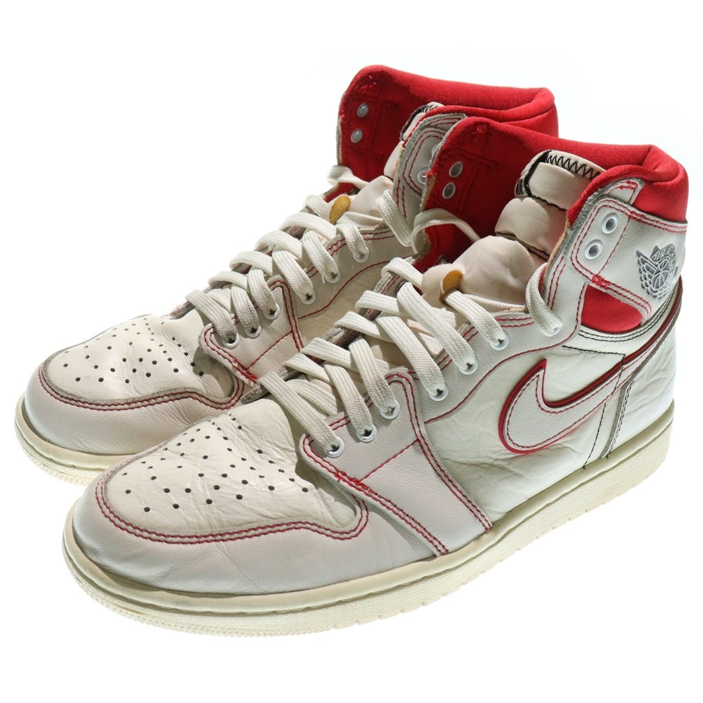 NIKE(ナイキ) 【観賞用 2009年製】 AIR JORDAN 1 RETRO HIGH DMP BULLS エアジョーダン1 レトロ ディフェンディングモーメントパック ハイカットスニーカー US9/27cm 332550-061