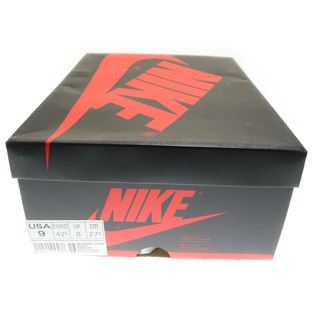 NIKE(ナイキ) 【観賞用 2009年製】 AIR JORDAN 1 RETRO HIGH DMP BULLS エアジョーダン1 レトロ ディフェンディングモーメントパック ハイカットスニーカー US9/27cm 332550-061