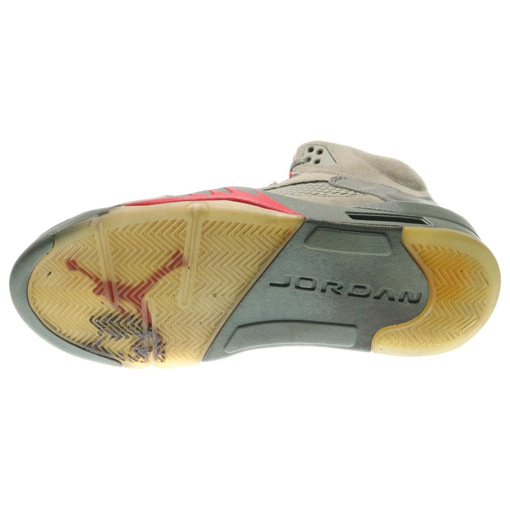 NIKE(ナイキ) AIR JORDAN 5 RETRO DARK STUCCO エアジョーダン5 レトロ ダークスタッコ ハイカットスニーカー グレー US9/27cm 136027-051