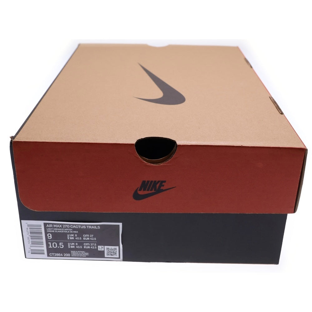 NIKE(ナイキ) ×TRAVIS SCOTT AIR MAX 270 CACTUS TRAILS トラヴィススコット エアマックス270 カクタストレイル ローカットスニーカー ベージュ US9/27cm CT2864-200