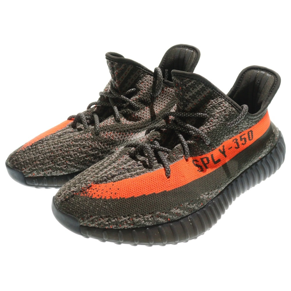 adidas(アディダス) YEEZY BOOST 350 V2 CABON BELUGA イージーブースト350V2 カーボンベルーガ ローカットスニーカー カーキ/オレンジ US9.5/27.5cm HQ7045
