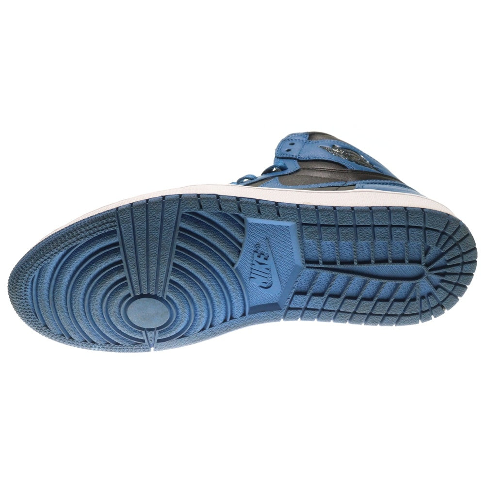 NIKE(ナイキ) AIR JORDAN 1 RETRO HIGH OG DARK MARINA BLUE エアジョーダン1 レトロ ダークマリーナブルー ハイカットスニーカー ブラック/ブルー US9/27cm 555088-404