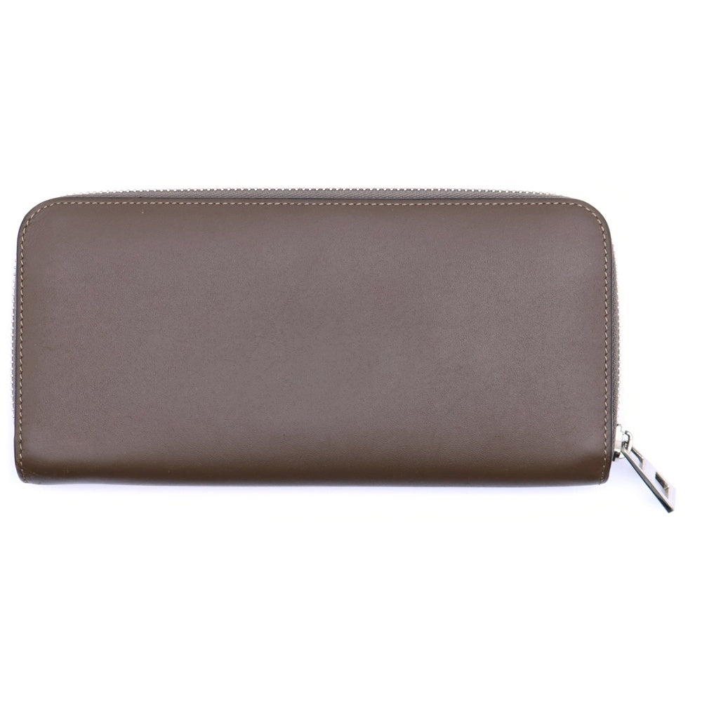 LOEWE(ロエベ) アナグラム ラウンドファスナー ロングウォレット 長財布 ブラウン シルバー金具