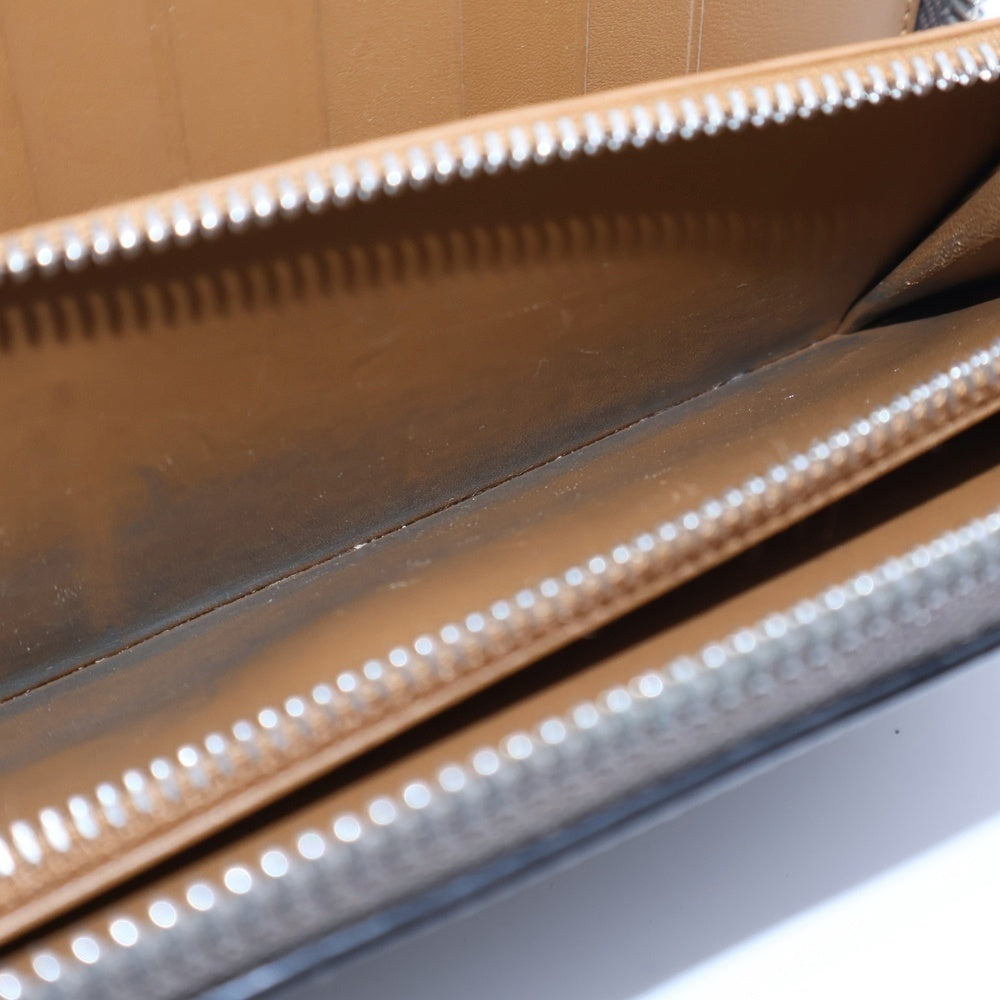 LOEWE(ロエベ) アナグラム ラウンドファスナー ロングウォレット 長財布 ブラウン シルバー金具