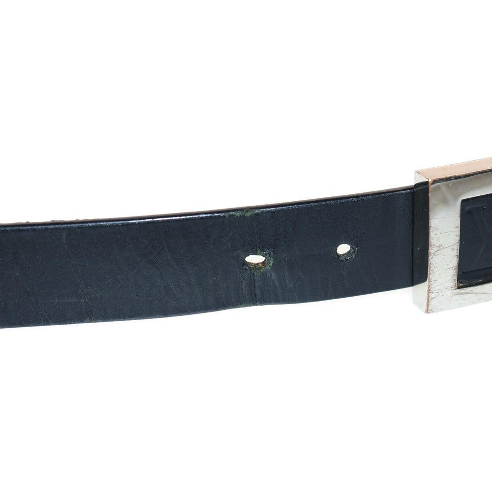 ノ*ん様 【極美品】LOUIS VUITTON ブラックレザーベルト ルイヴィトン95cm ブラック メンズ レザー ベルト M9150 LOUIS VUITTON