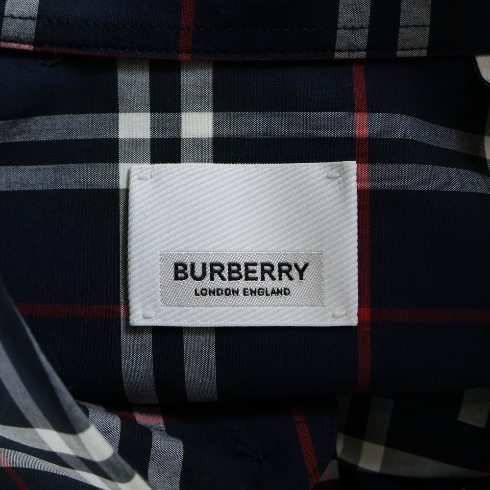 BURBERRY(バーバリー) ノバチェック コットン 長袖シャツ ネイビー 8018640