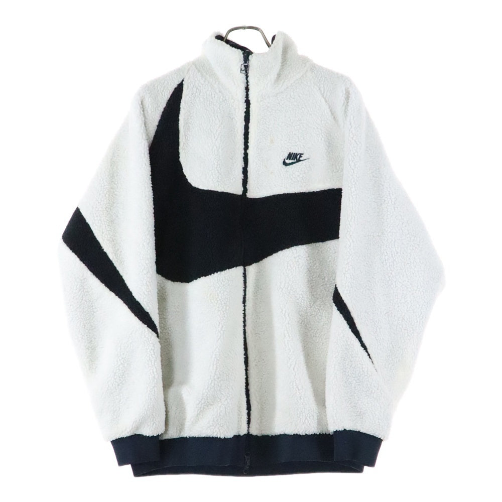 NIKE(ナイキ) BIG SWOOSH REVERSIBLE BOA JACKET ビッグスウォッシュ リバーシブル ボア フリースジャケット ホワイト/ブラック BQ6546-114