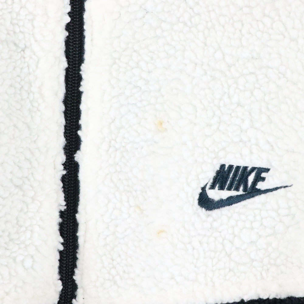 NIKE(ナイキ) BIG SWOOSH REVERSIBLE BOA JACKET ビッグスウォッシュ リバーシブル ボア フリースジャケット ホワイト/ブラック BQ6546-114
