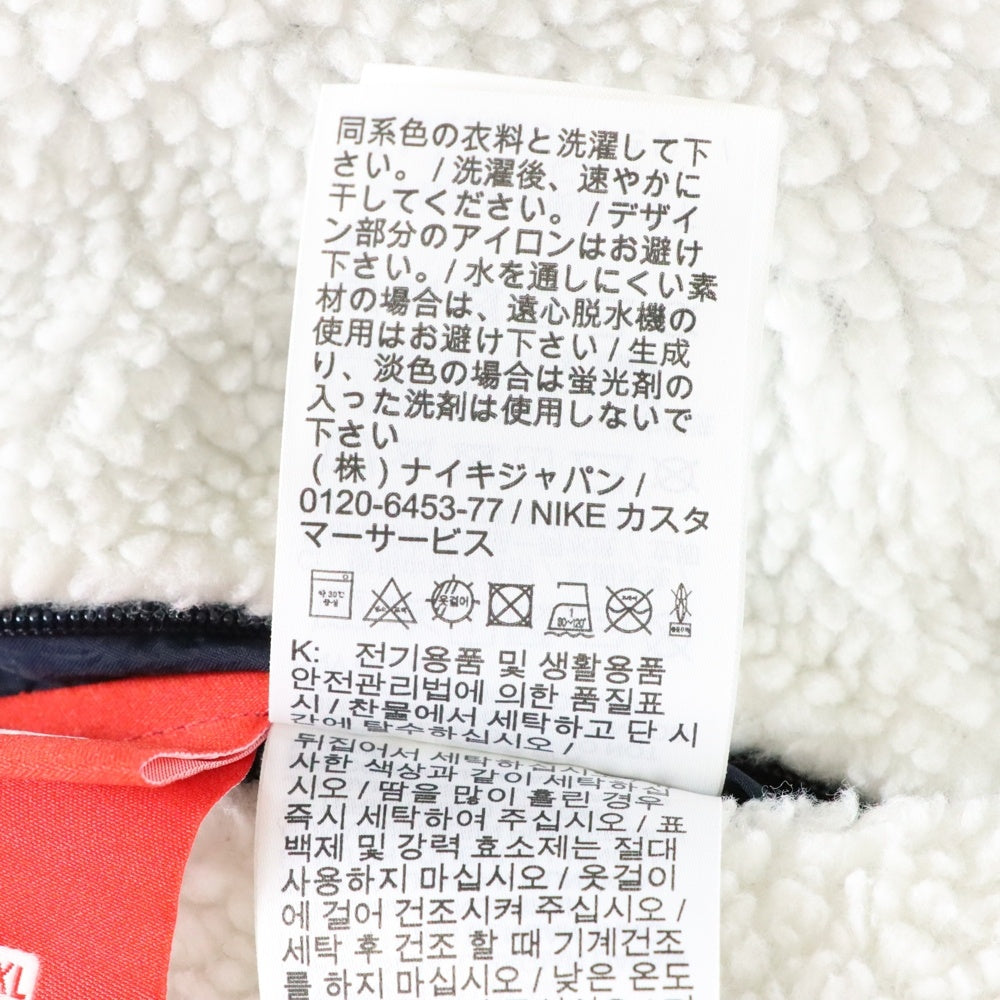 NIKE(ナイキ) BIG SWOOSH REVERSIBLE BOA JACKET ビッグスウォッシュ リバーシブル ボア フリースジャケット ホワイト/ブラック BQ6546-114