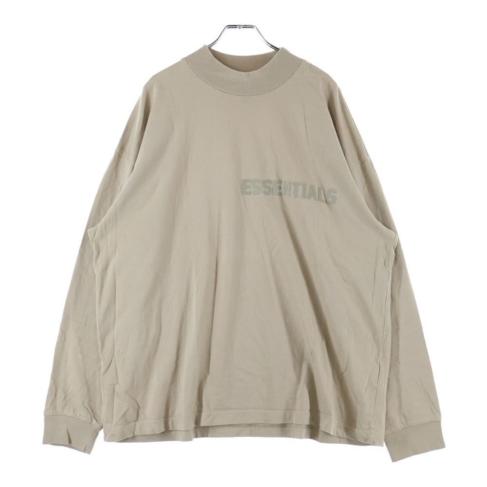 FEAR OF GOD ESSENTIALS(フィアオブゴッド エッセンシャルズ) L/S T-SHIRT フロントロゴ コットン 長袖Tシャツ カットソー ベージュ