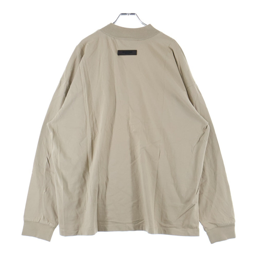 FEAR OF GOD ESSENTIALS(フィアオブゴッド エッセンシャルズ) L/S T-SHIRT フロントロゴ コットン 長袖Tシャツ カットソー ベージュ
