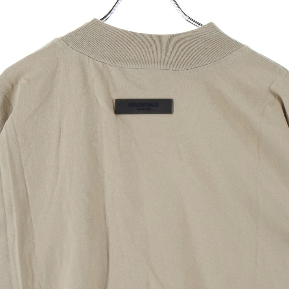 FEAR OF GOD ESSENTIALS(フィアオブゴッド エッセンシャルズ) L/S T-SHIRT フロントロゴ コットン 長袖Tシャツ カットソー ベージュ