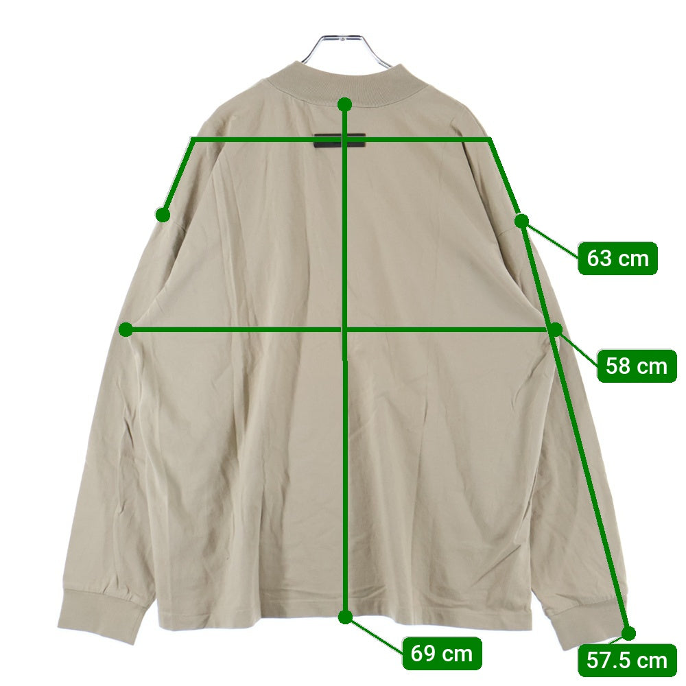 FEAR OF GOD ESSENTIALS(フィアオブゴッド エッセンシャルズ) L/S T-SHIRT フロントロゴ コットン 長袖Tシャツ カットソー ベージュ