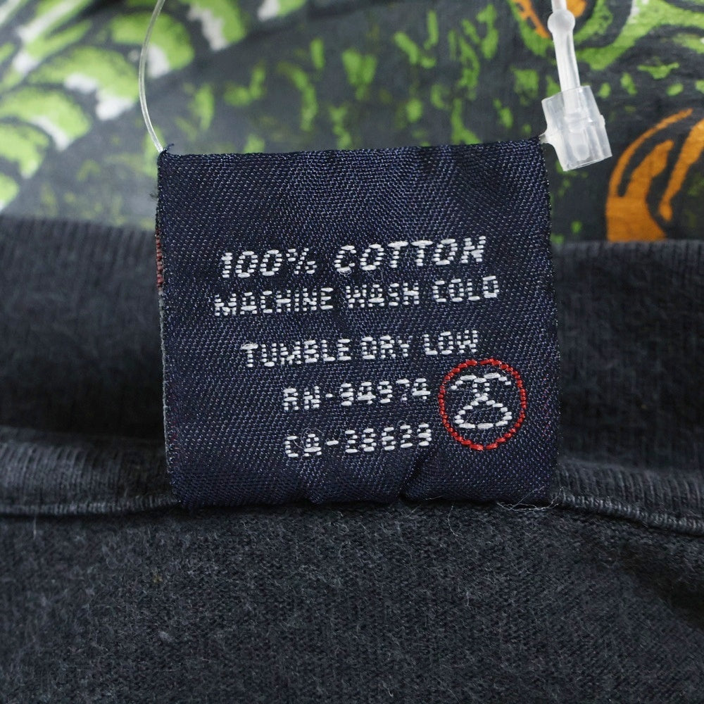 STUSSY(ステューシー) 90S OLD STUSSY DRAGON TEE ドラゴン バックプリント 半袖Tシャツ カットソー ブラック 紺タグ