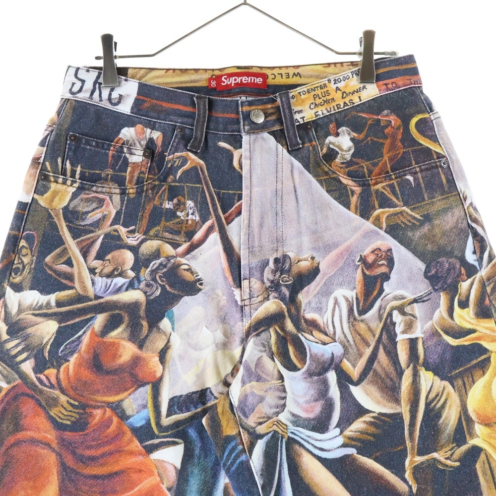 SUPREME(シュプリーム) 25SS ×Ernie Barnes Baggy Denim Short Dance アーニーバーンズ バギー デニム ショーツ ハーフパンツ マルチカラー