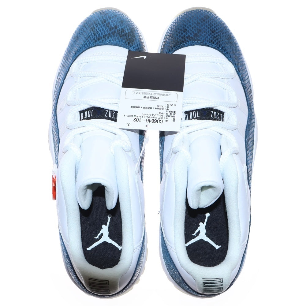NIKE(ナイキ) AIR JORDAN 11 RETRO LOW LE SNAKESKIN エアジョーダン11 スネークスキン ローカットスニーカー ホワイト/ブルー US9/27cm CD6846-102