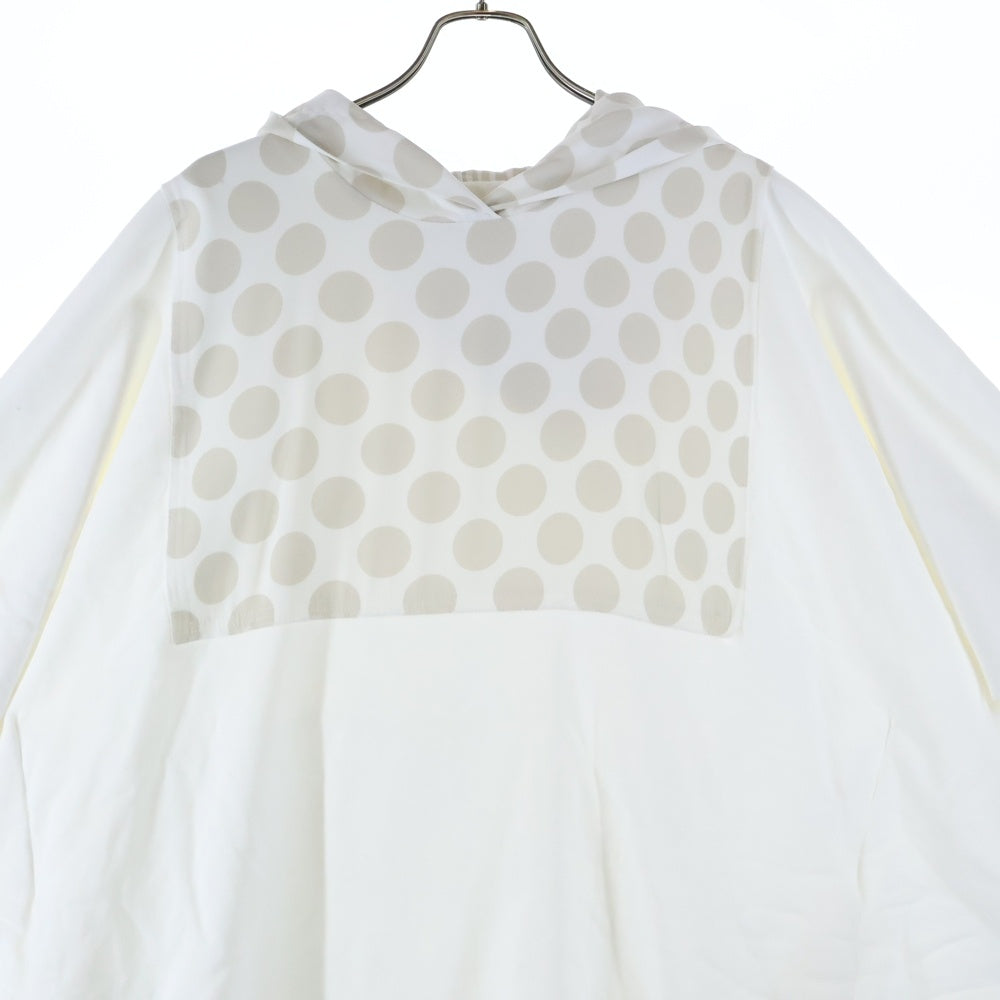 MM6 Maison Margiela(エムエムシックスメゾンマルジェラ) 21SS ドット スウェットプルオーバー ポンチョ ホワイト レディース S62CT0131