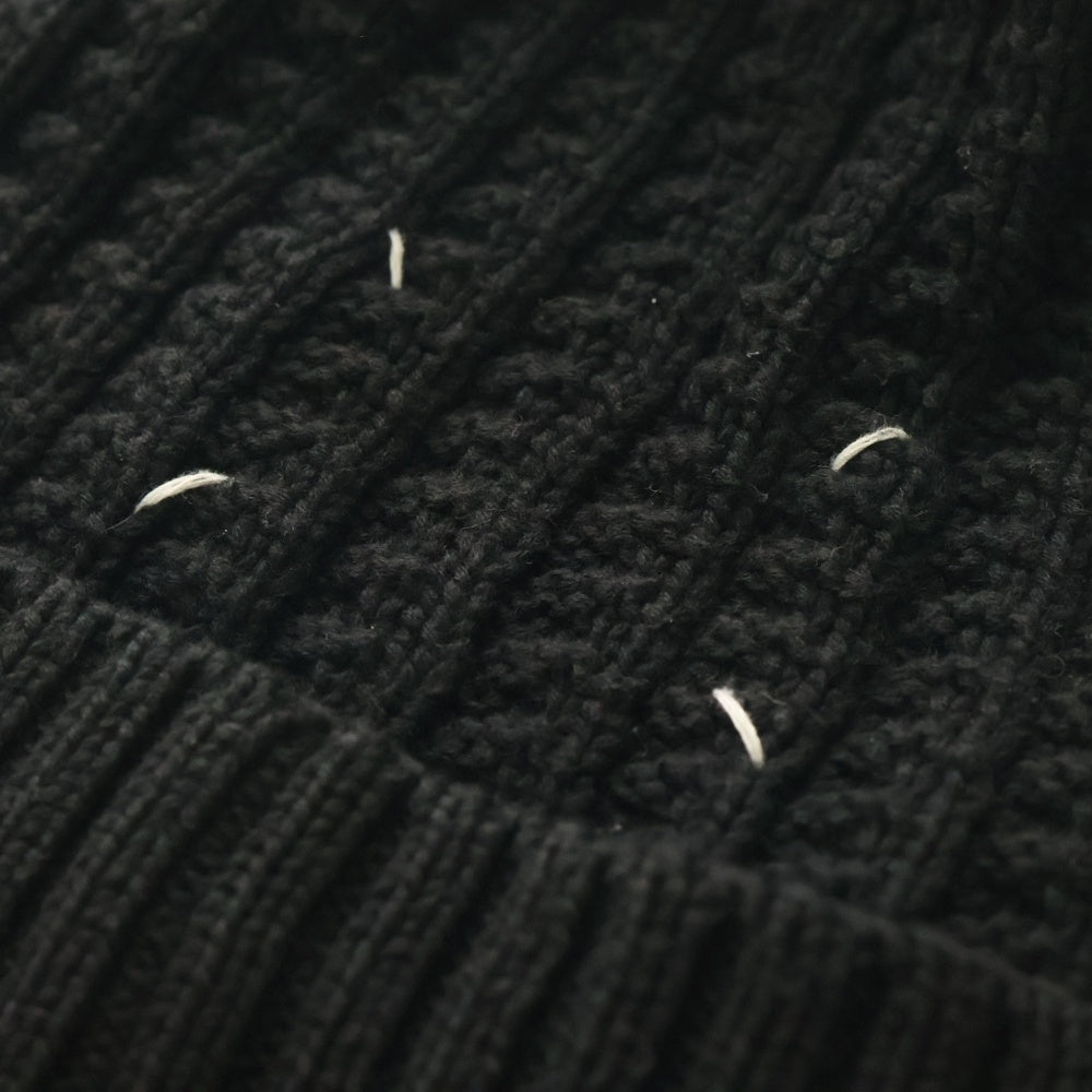 Maison Margiela 10(メゾン マルジェラ) 13AW 4ステッチ ケーブルニット帽 帽子 ブラック S50TC0004