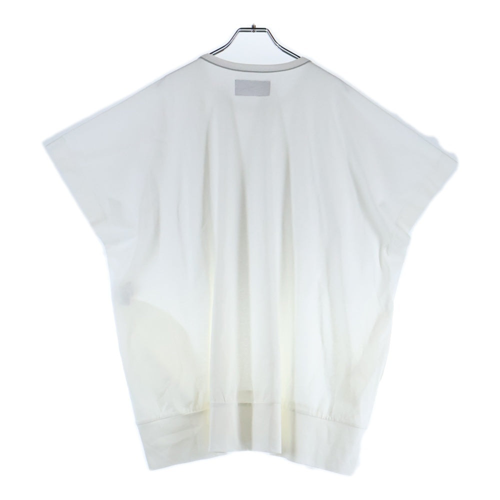 Y's ワイズ COTON JERSEY Y'S STITCH SLEEVELESS BIG T コットンジャージー スリーブレス ビッグTシャツ ホワイト レディース YP-T63-057 Y's(ワイズ) COTON JERSEY Y'S STITCH SLEEVELESS BIG T コットン