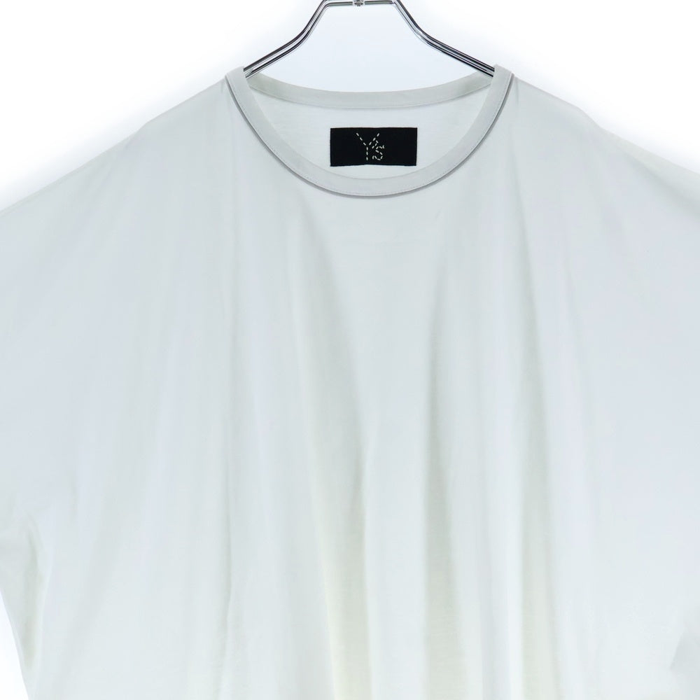 Y's ワイズ COTON JERSEY Y'S STITCH SLEEVELESS BIG T コットンジャージー スリーブレス ビッグTシャツ ホワイト レディース YP-T63-057 Y's(ワイズ) COTON JERSEY Y'S STITCH SLEEVELESS BIG T コットン