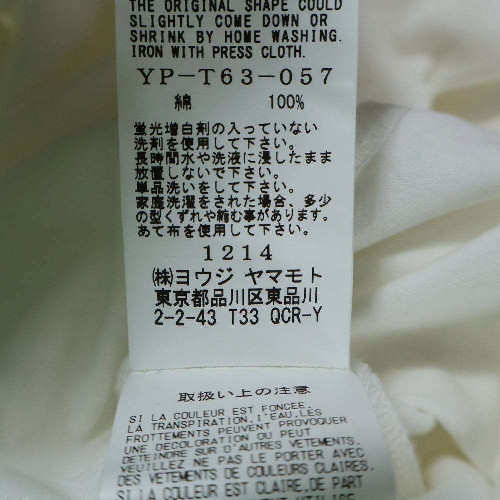 Y's(ワイズ) COTON JERSEY Y'S STITCH SLEEVELESS BIG T コットンジャージー スリーブレス ビッグTシャツ ホワイト レディース YP-T63-057