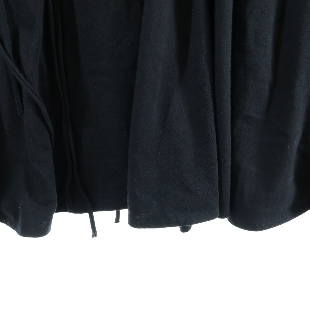 Y's(ワイズ) COTTON JERSEY CHAIN STITCH SLEEVELESS DRESS コットンジャージー チェーンステッチデザイン スリーブレスドレス ブラック レディース YP-T98-080