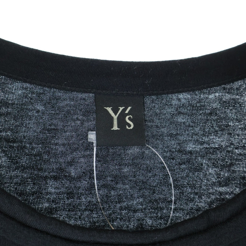 Y's(ワイズ) COTTON JERSEY CHAIN STITCH SLEEVELESS DRESS コットンジャージー チェーンステッチデザイン スリーブレスドレス ブラック レディース YP-T98-080