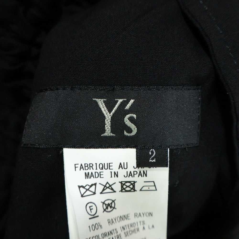Y's(ワイズ) RAYON CAMBRIC GATHERED PANTS レーヨン ギャザード サルエルパンツ ブラック レディース YP-P14-200