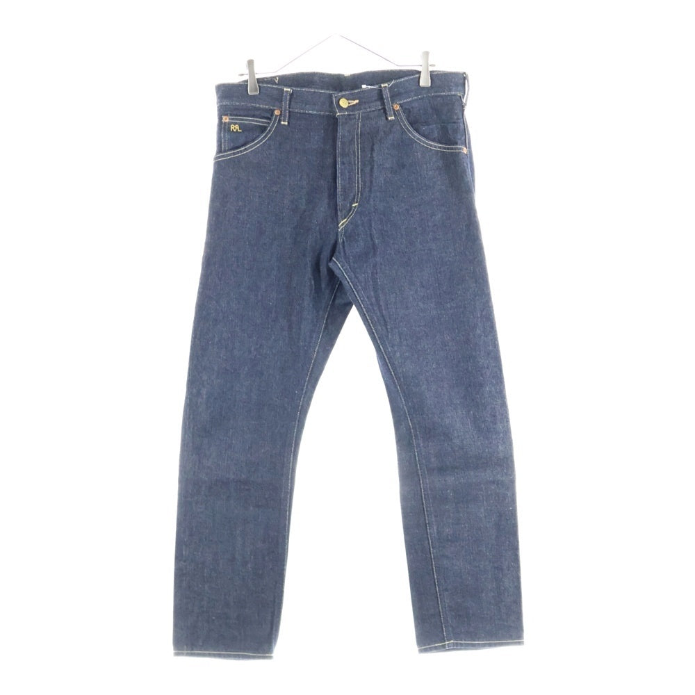 RRL(ダブルアールエル) R174RE55 RANCH SLIM USA製 ハラコパッチ ジップフライ デニム ストレートパンツ インディゴ 782685679001