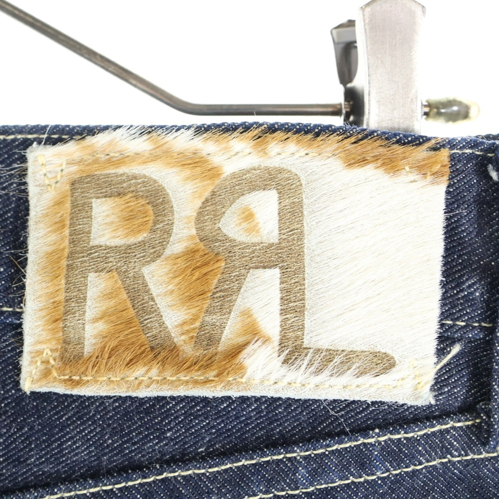 RRL(ダブルアールエル) R174RE55 RANCH SLIM USA製 ハラコパッチ ジップフライ デニム ストレートパンツ インディゴ 782685679001