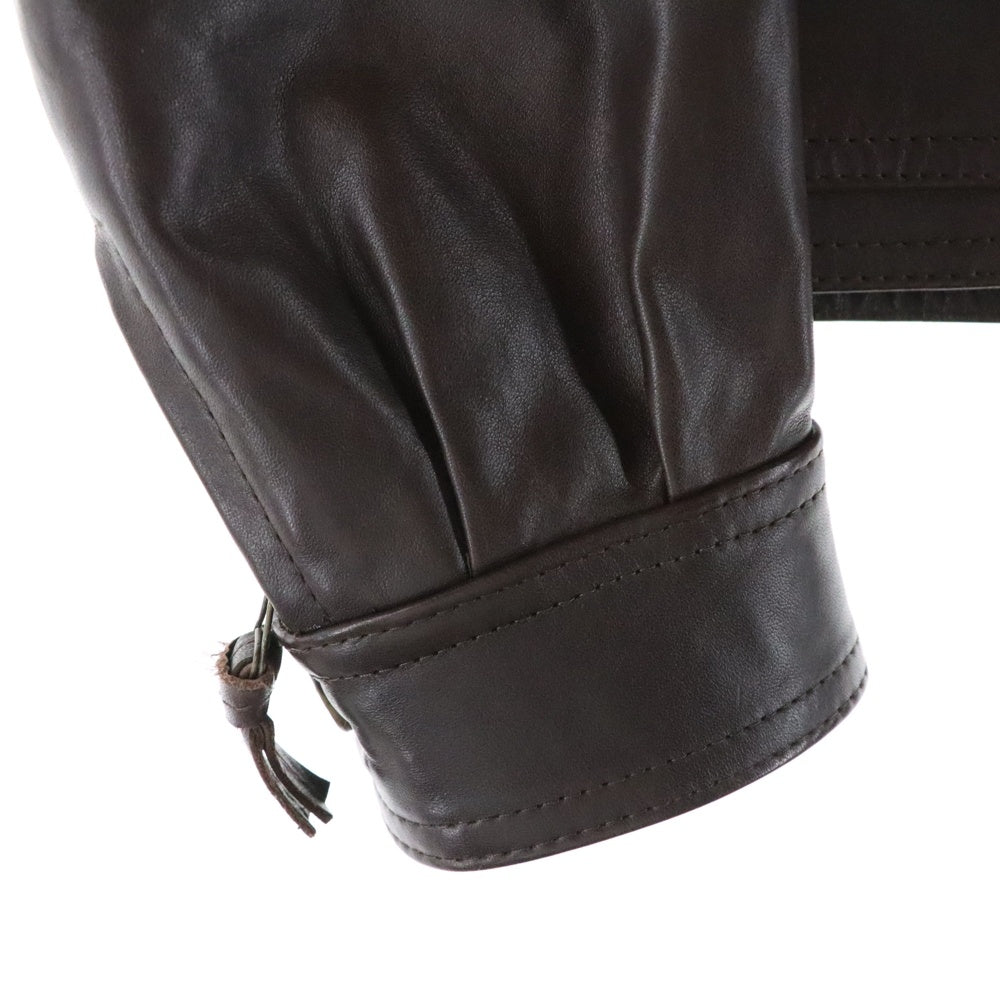 Cinquanta(チンクアンタ) H-519 イタリア製 ホースハイド シングル ライダースジャケット ブラウン