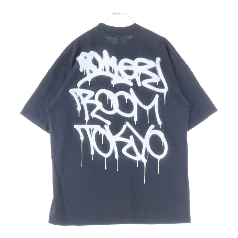 NO BRAND(ノーブランド) BOILER ROOM ボイラールーム バックロゴ 半袖Tシャツ ブラック
