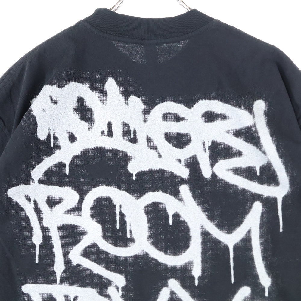 NO BRAND(ノーブランド) BOILER ROOM ボイラールーム バックロゴ 半袖Tシャツ ブラック