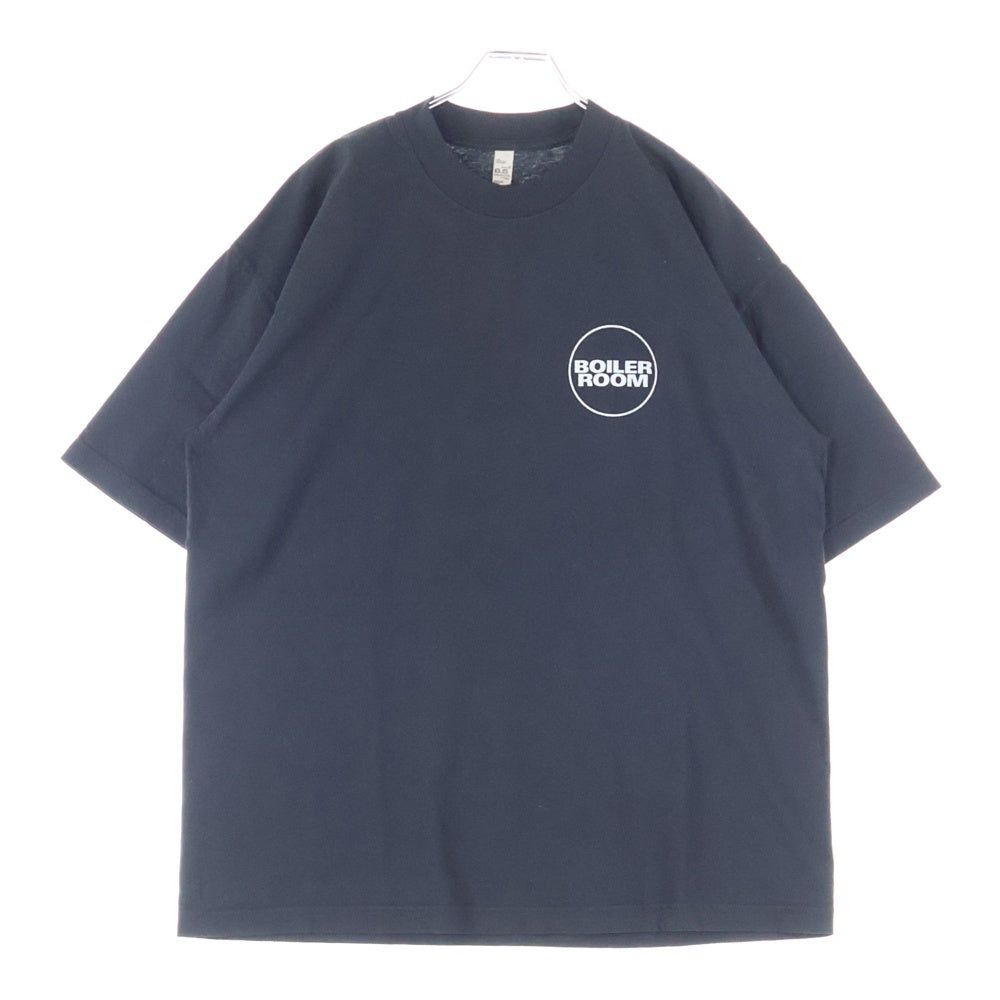 NO BRAND(ノーブランド) BOILER ROOM ボイラールーム バックロゴ 半袖Tシャツ ブラック