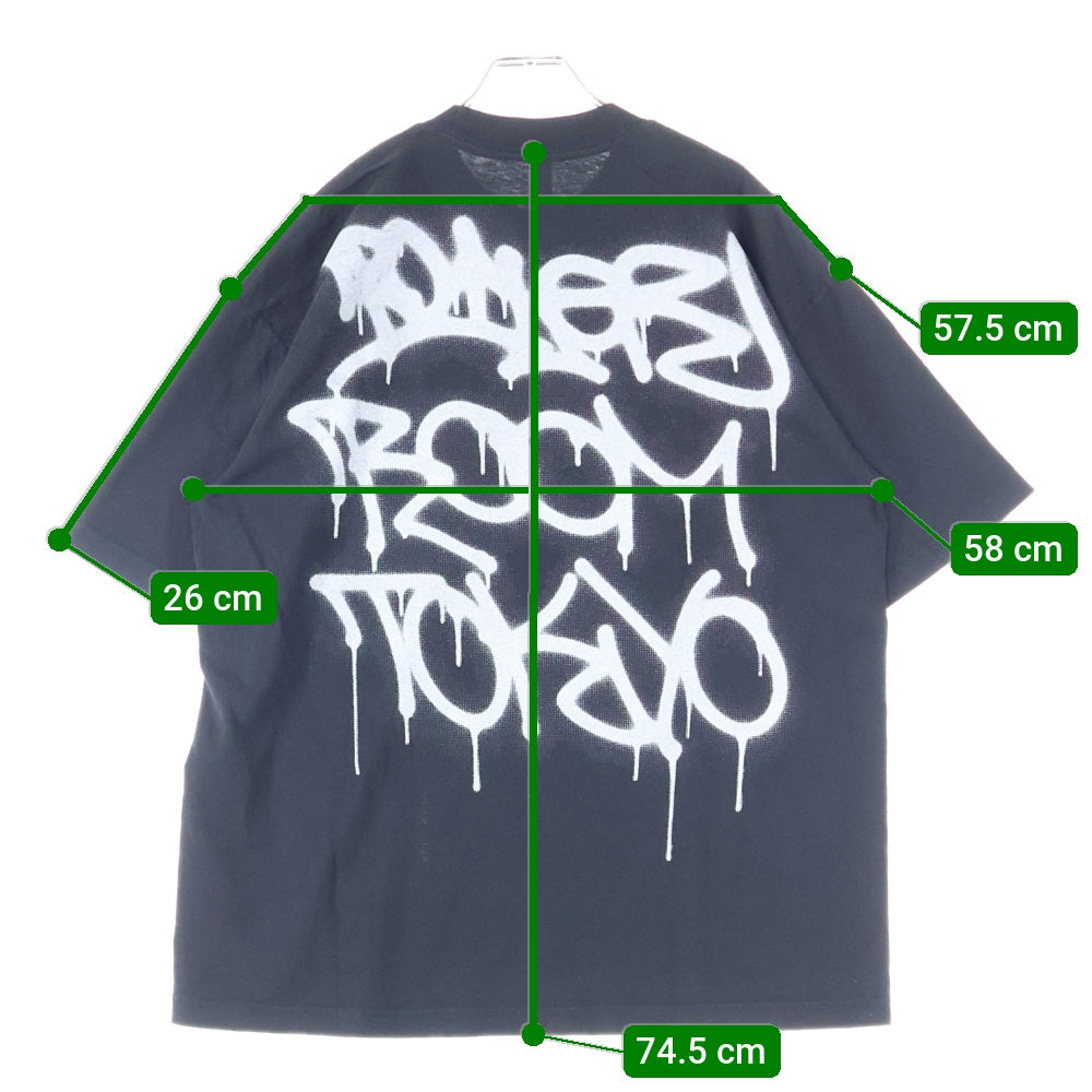 NO BRAND(ノーブランド) BOILER ROOM ボイラールーム バックロゴ 半袖Tシャツ ブラック