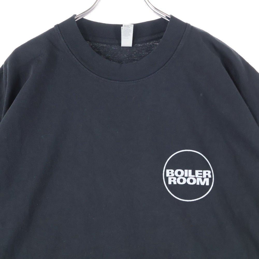 NO BRAND(ノーブランド) BOILER ROOM ボイラールーム バックロゴ 半袖Tシャツ ブラック